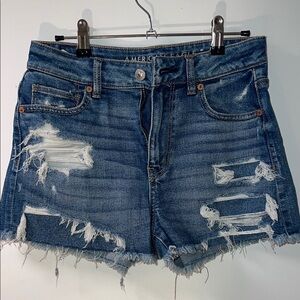 American Eagle Outfitters Distressed Blue Jean Shorts